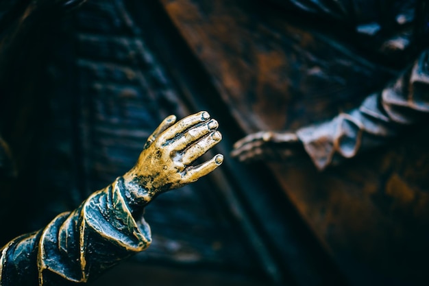 Close-up della statua