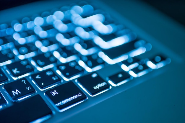 Close-up della tastiera del computer