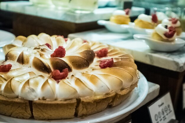 Close-up della torta sul tavolo