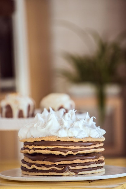 Close-up della torta sul tavolo
