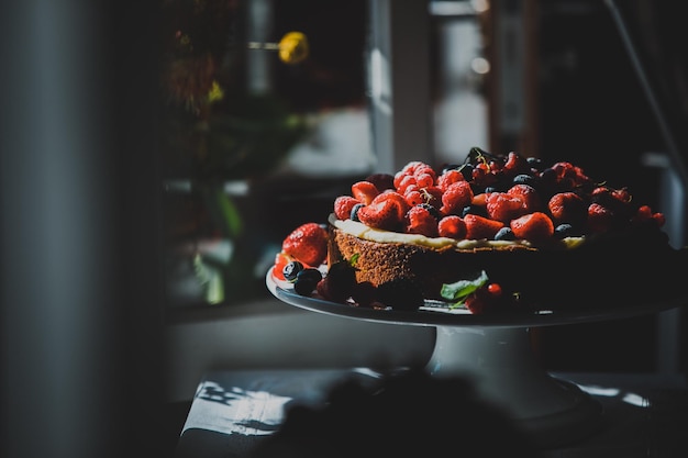 Close-up della torta sul tavolo
