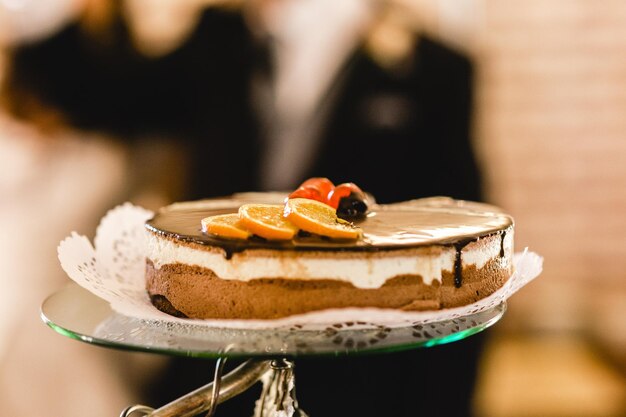 Close-up della torta sul tavolo