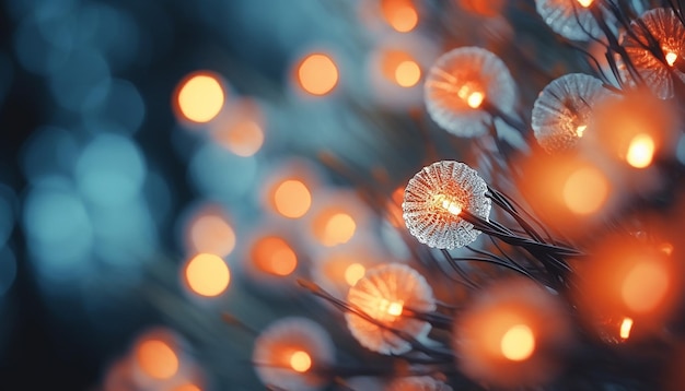 close-up delle luci di Natale girato