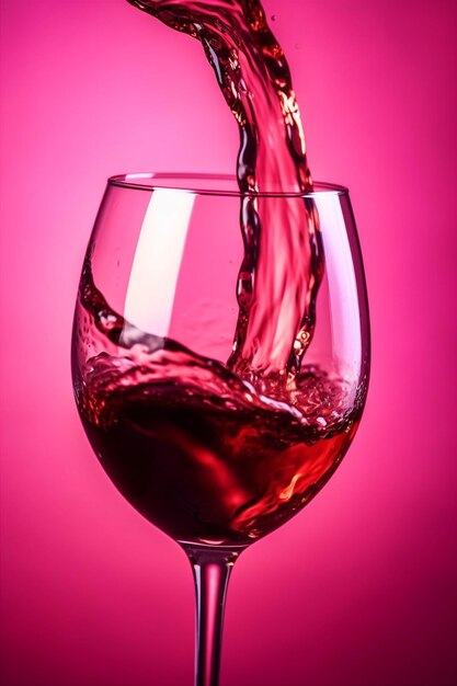 Close-up di bicchiere bianche festa gradiente rosso bevanda vino liquido sfondo alcol IA generativa