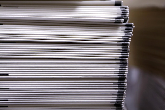 Close-up di blocchi di carta di un libro