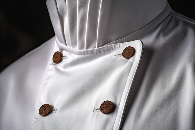 Close up di chef in giacca bianca uniforme AI Generato