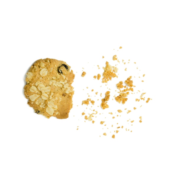Close-up di cookie su sfondo bianco