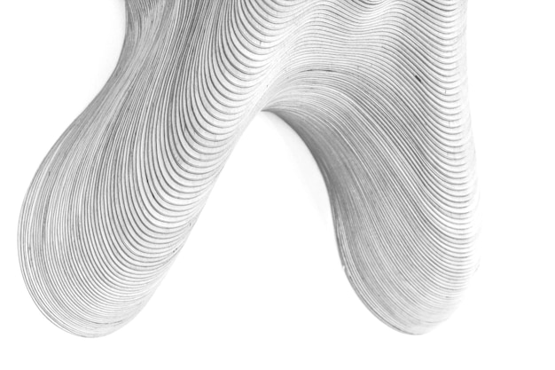 Close-up di curve disegnate su carta