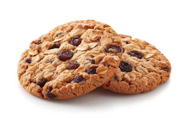Close Up di due biscotti su sfondo bianco