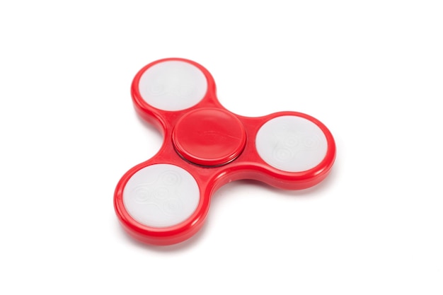 Close-up di fidget spinner su sfondo bianco