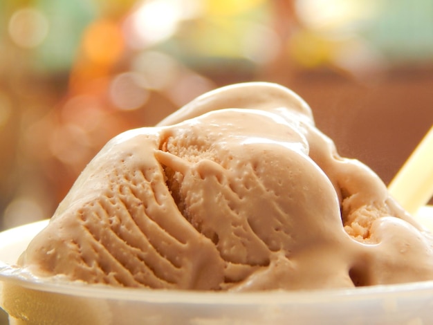 Close-up di gelato in ciotola