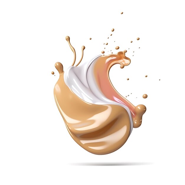 Close Up di Liquid Foundation Splash in Fresh Soft Pastel Colors png sfondo trasparente