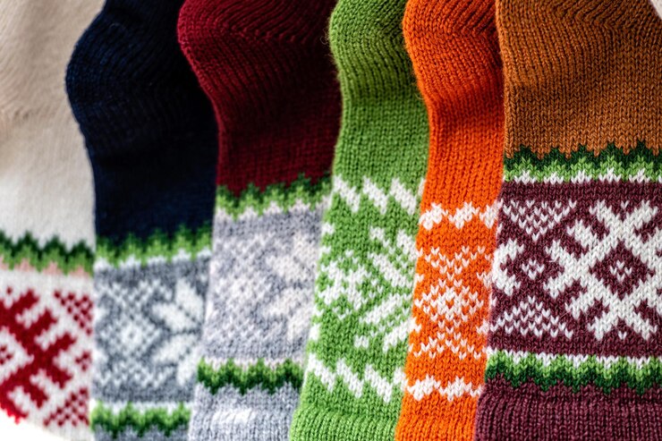 Foto close-up di matite multicolori nella neve