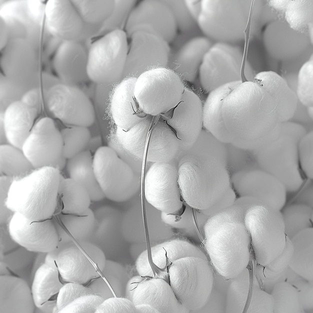 Close-up di palline di cotone soffici