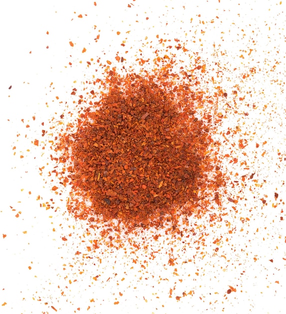Close-up di paprika su sfondo bianco