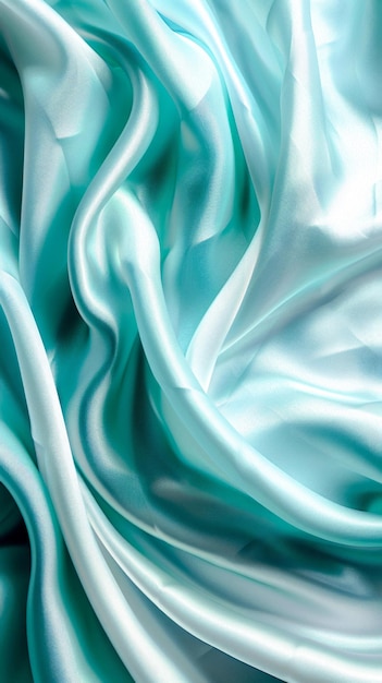 Close Up di tessuto satinato blu e bianco AI generativa