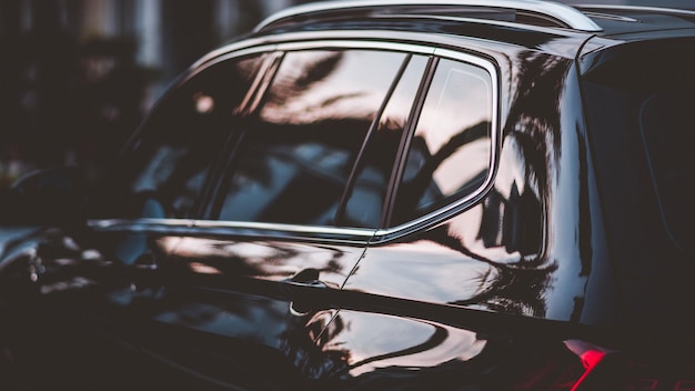 Close-up di un'auto nera