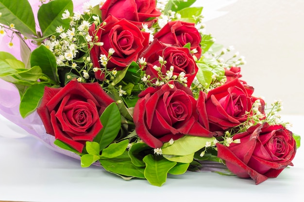 Close-up di un bouquet di rose