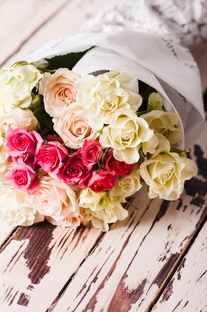 Close-up di un bouquet di rose