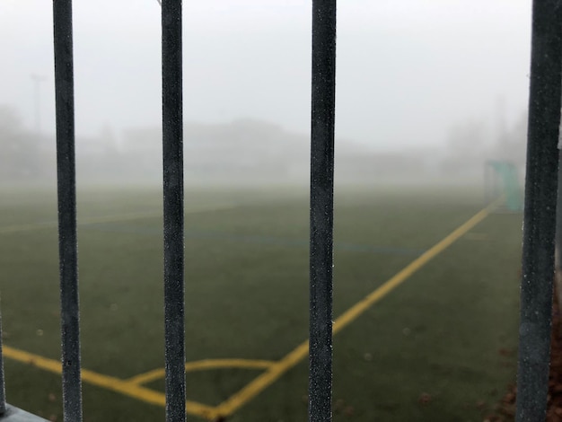 Close-up di un campo da calcio