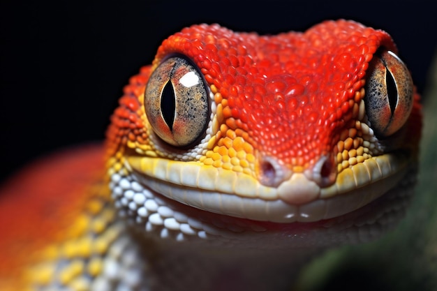 Close-up di un geco leopardo hemidactylus