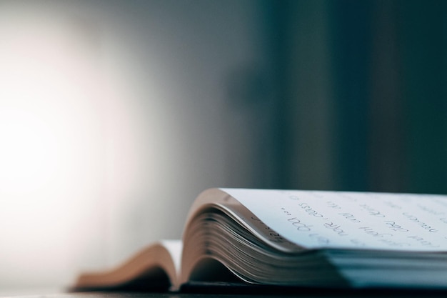 Close-up di un libro aperto