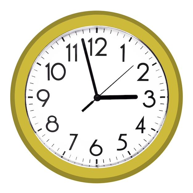 Close-up di un orologio appeso al muro