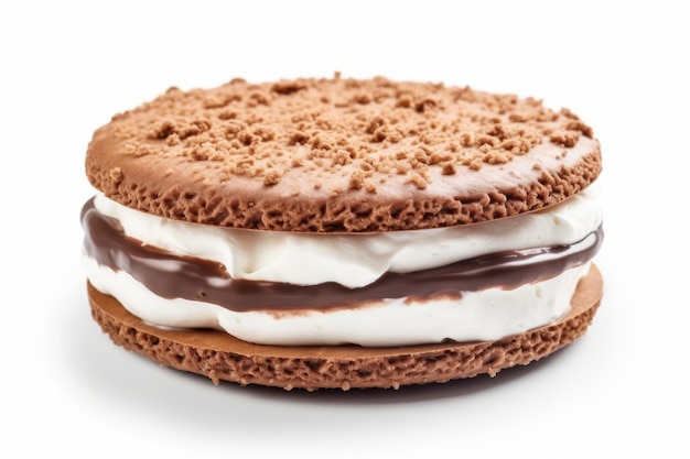 Close Up di un panino di biscotti su sfondo bianco su una superficie bianca o trasparente PNG sfondo trasparente