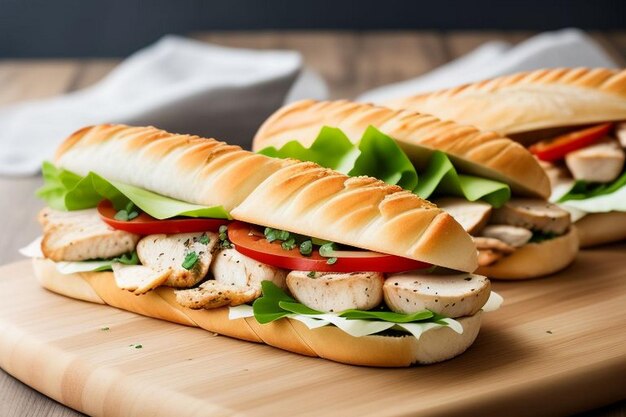 Close-up di un panino sulla tavola da taglio Buenos AiresArgentina