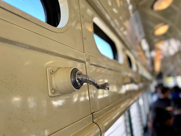 Close-up di un tram d'epoca