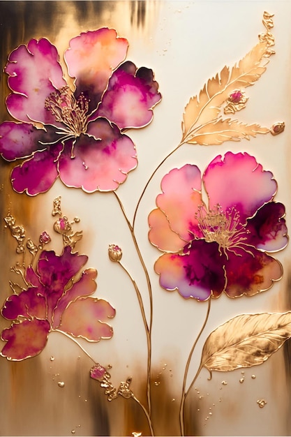 Close up di un vaso con fiori su di esso ai generativa