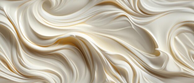 Close-up di un vortice di dessert bianco cremoso