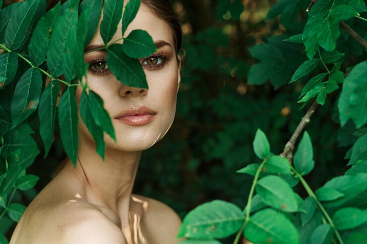 Foto close-up di una giovane donna