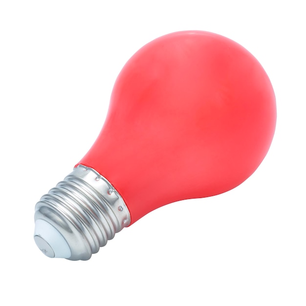 Close up di una lampadina rossa