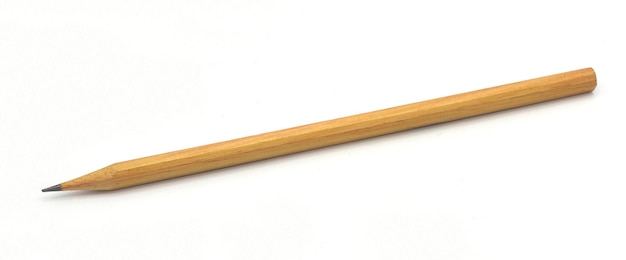 Close-up di una matita su sfondo bianco