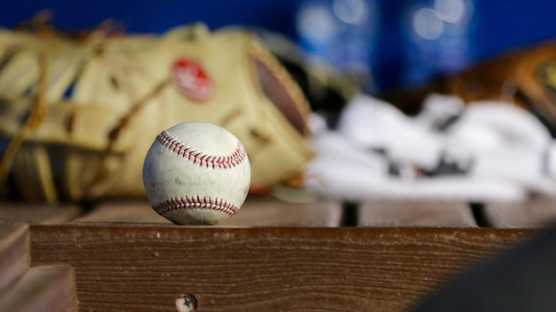 Close-up di una partita di baseball sul tavolo