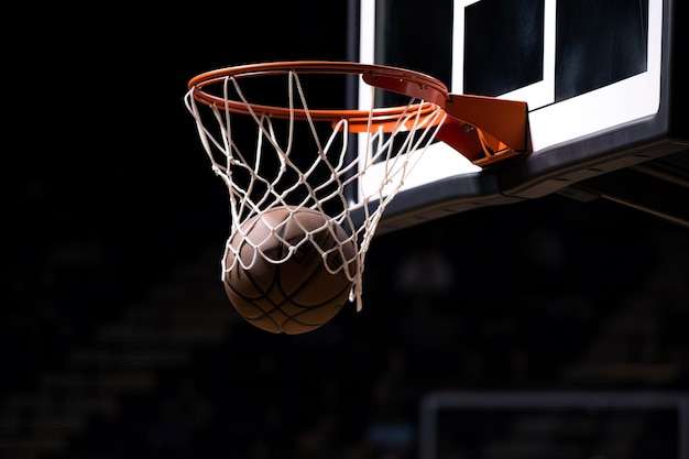 Close-up di una partita di basket