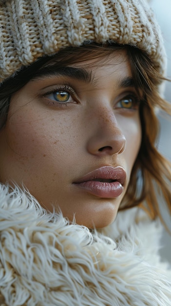 Close-up di una persona che indossa un cappello