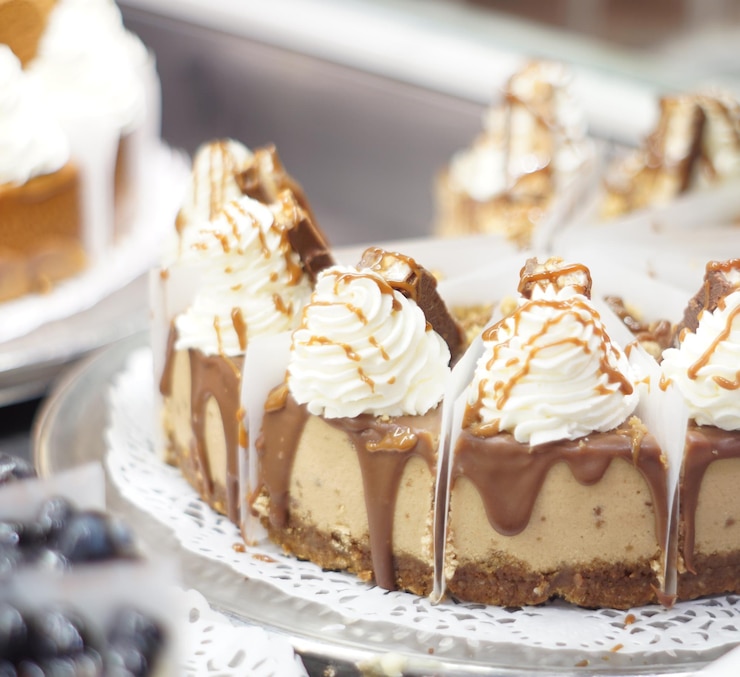 Foto close-up di una torta al cioccolato