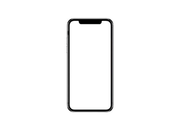 Close-up di uno smartphone sullo sfondo bianco