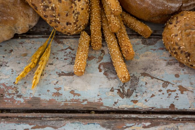 Close-up di varietà di pane