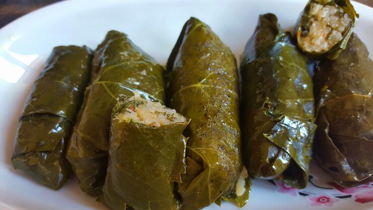 Photo close-up dolmades di baki