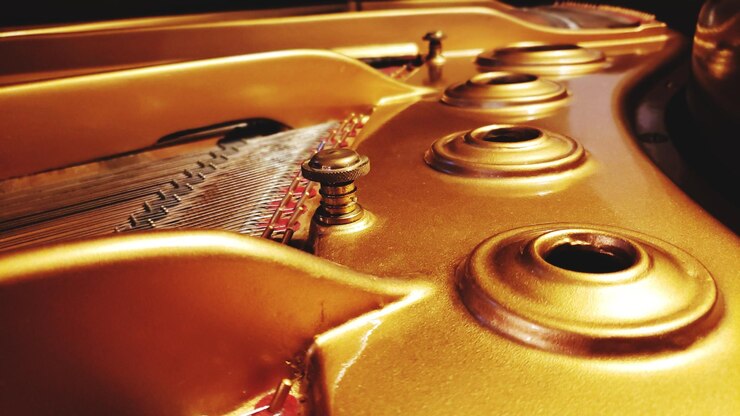 Photo close-up interior piano