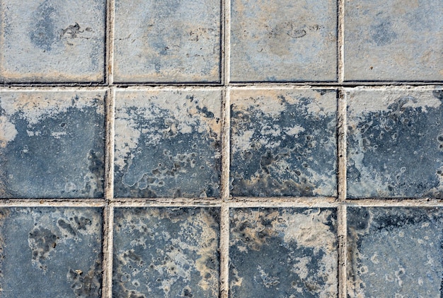 Close-up nero sporco pavimento quadrati consistenza