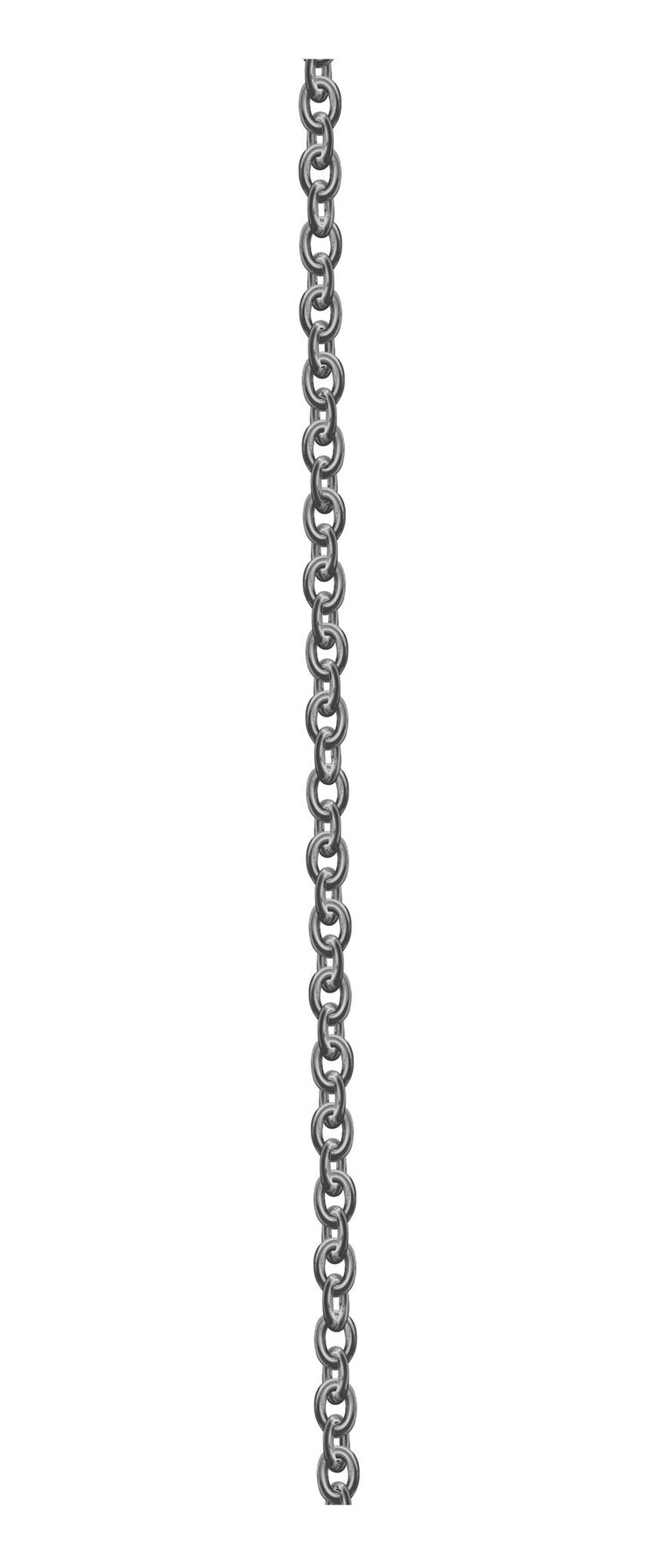 Close-up of a shiny silver metal chain