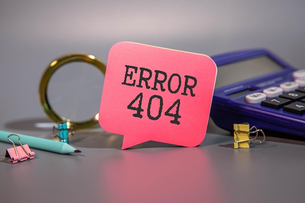 Close up of Words with 404 Error Web Concept Idea