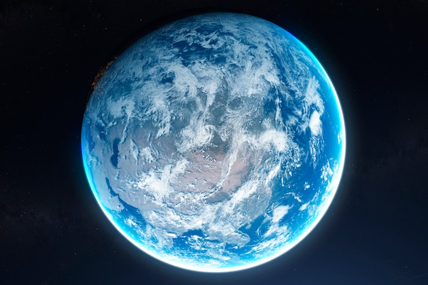 Close up planet earthurface, cities glowing at night