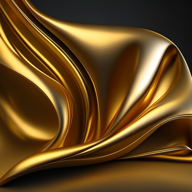 close up tessuto di seta d'oro sfondo tessuto di seta d'oro render 3d