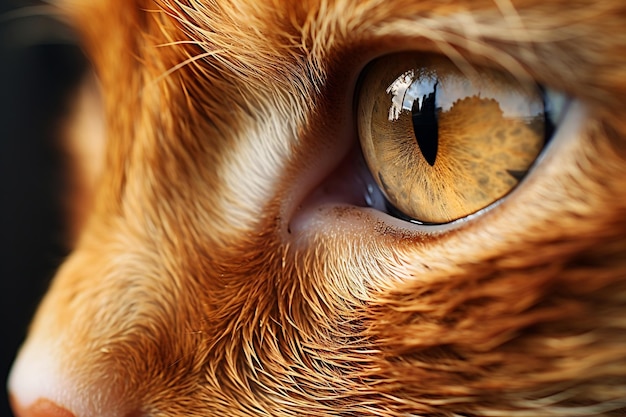 CloseUp Cat Eye Bright Generative AI