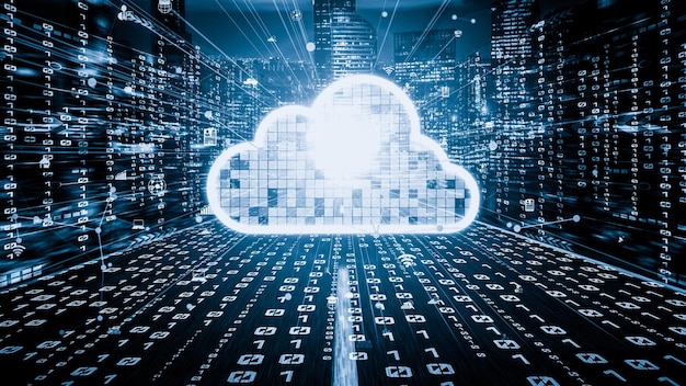 Cloud computer e archiviazione di dati online con software di condivisione intelligente tacita